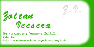 zoltan vecsera business card